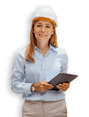 donna ingegnere tablet durante osservazione comportamenti in azienda
