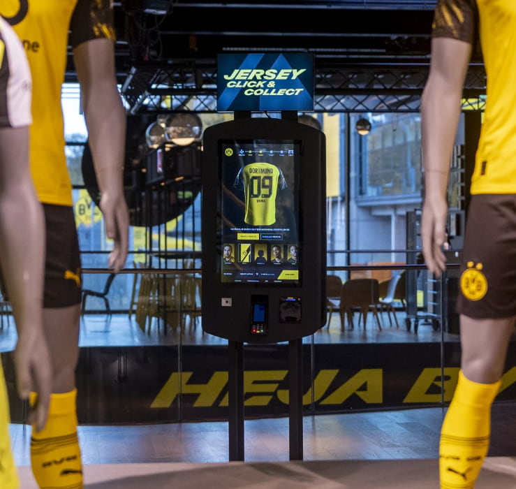 TCPOS con i kiosk per personalizzare le maglie del Borussia